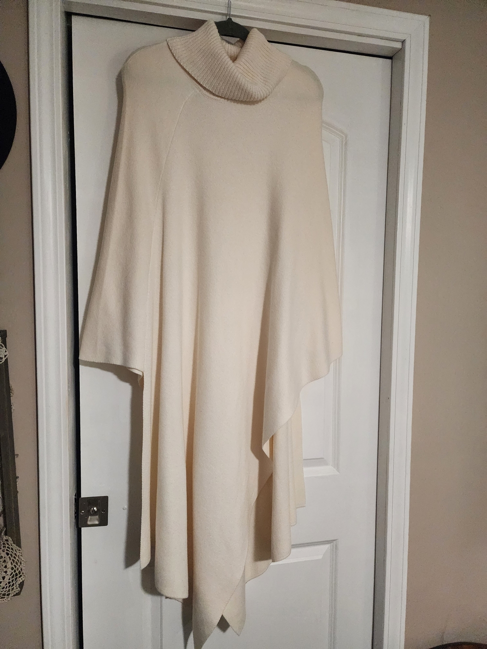 Lou & Grey Cream Turtleneck Poncho